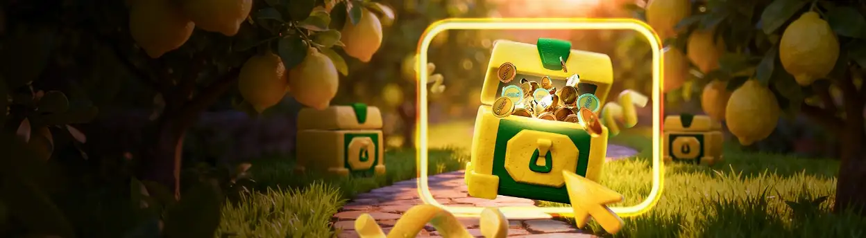 Skrzynia ze skarbem, grafika programu Treasure Boxes w Lemon Casino